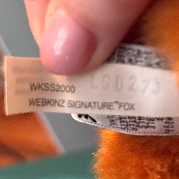 Webkinz Signature Fox, NWOT, not played with, stored plush stuffed toy. - Picture 3 of 3
